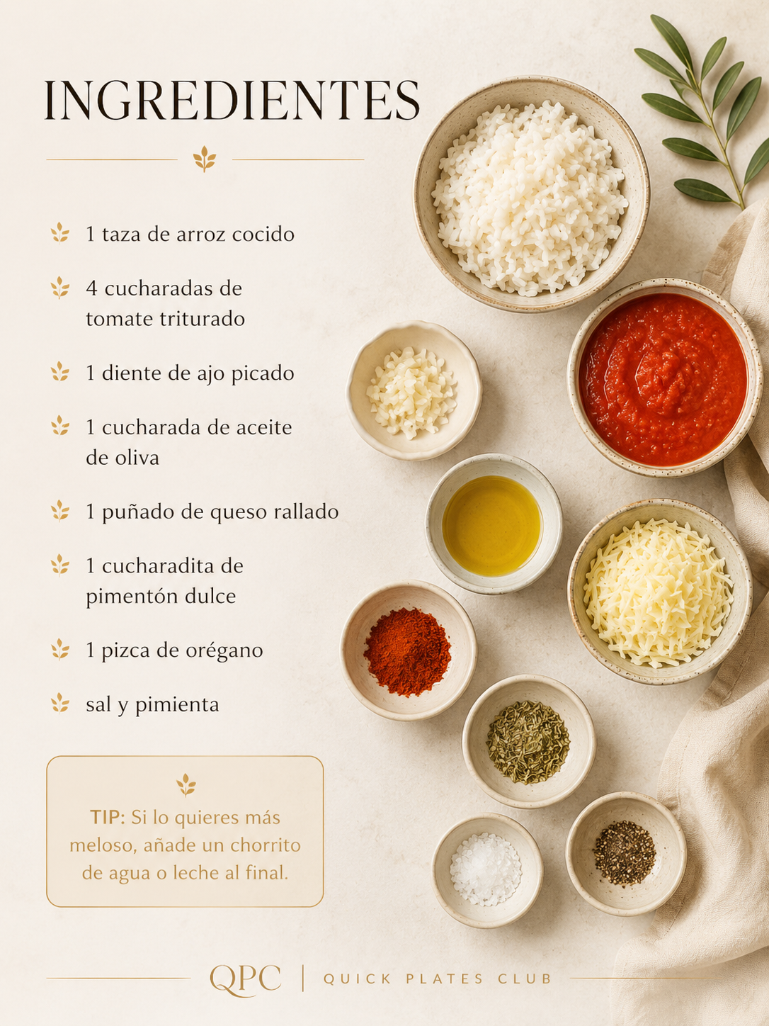 Arroz cremoso de tomate y queso - portada