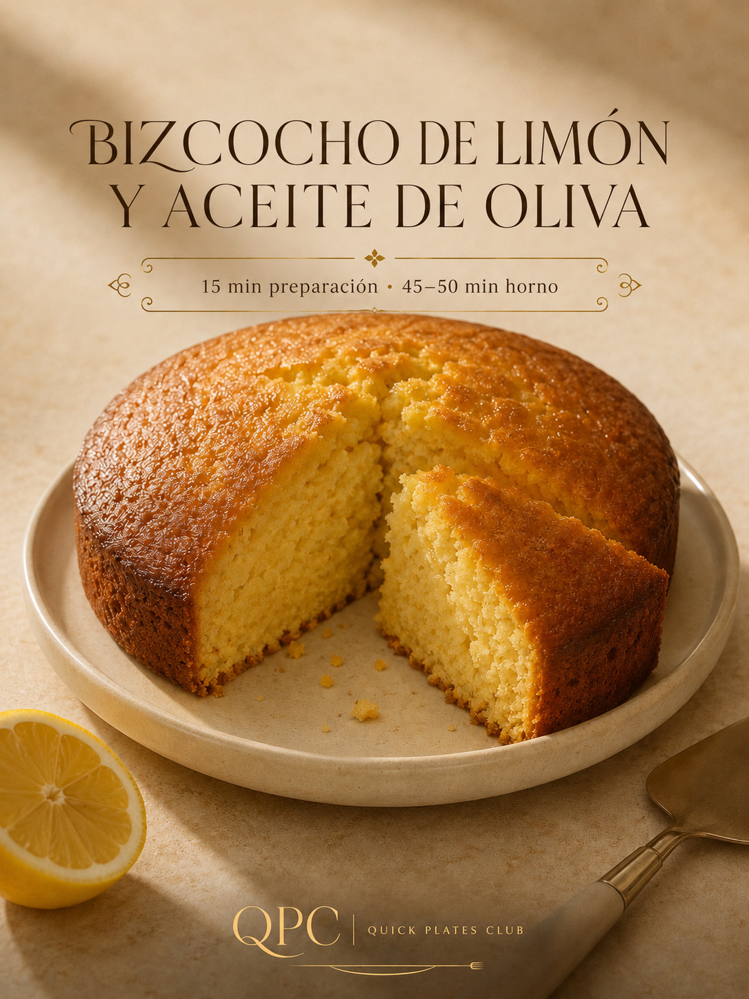 Bizcocho de limón y aceite de oliva
