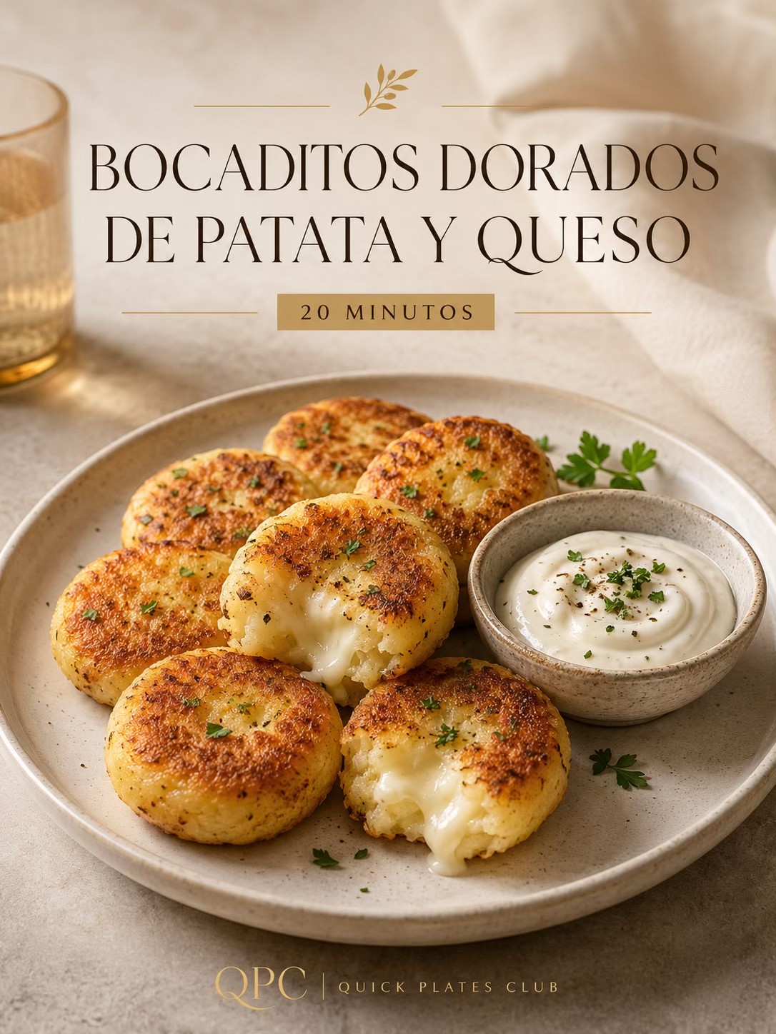 BOCADITOS DORADOS DE PATATA Y QUESO