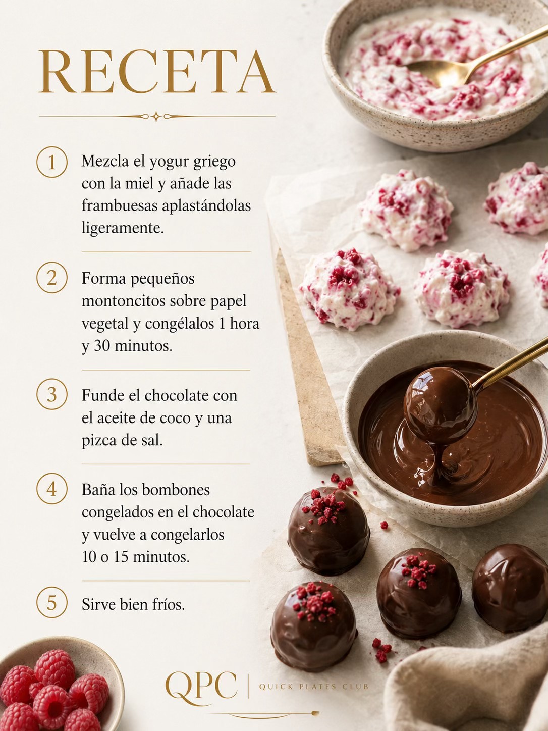 BOMBONES HELADOS DE YOGUR Y CHOCOLATE - receta