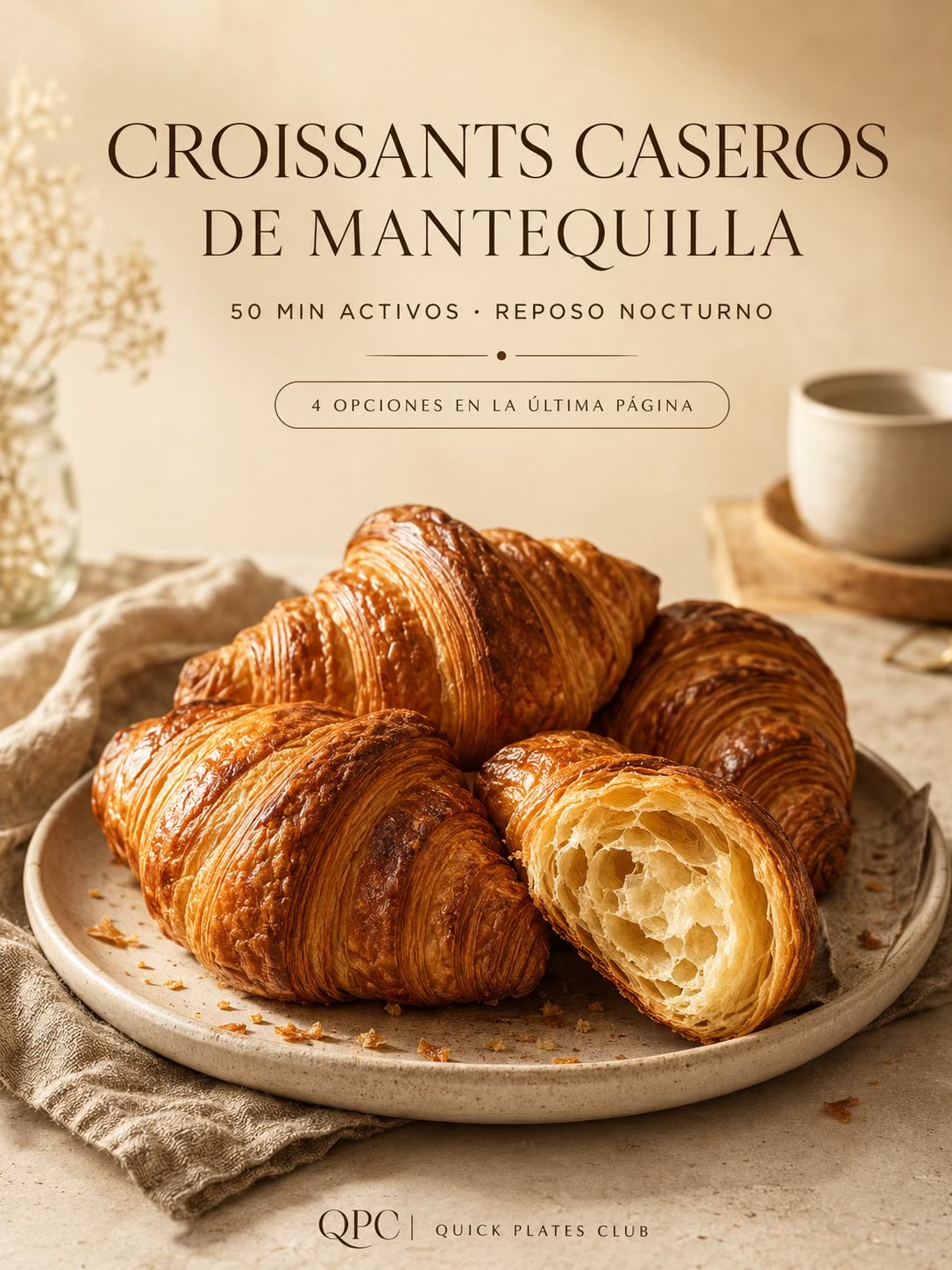 Croissants caseros de mantequilla