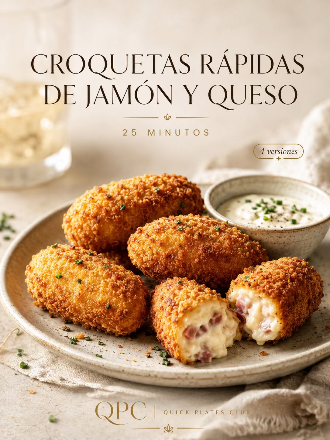 Croquetas rápidas de jamón y queso