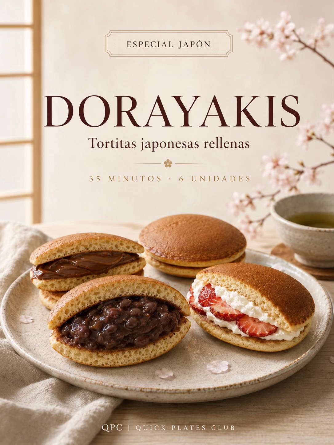 Dorayakis japoneses: receta base y cinco rellenos