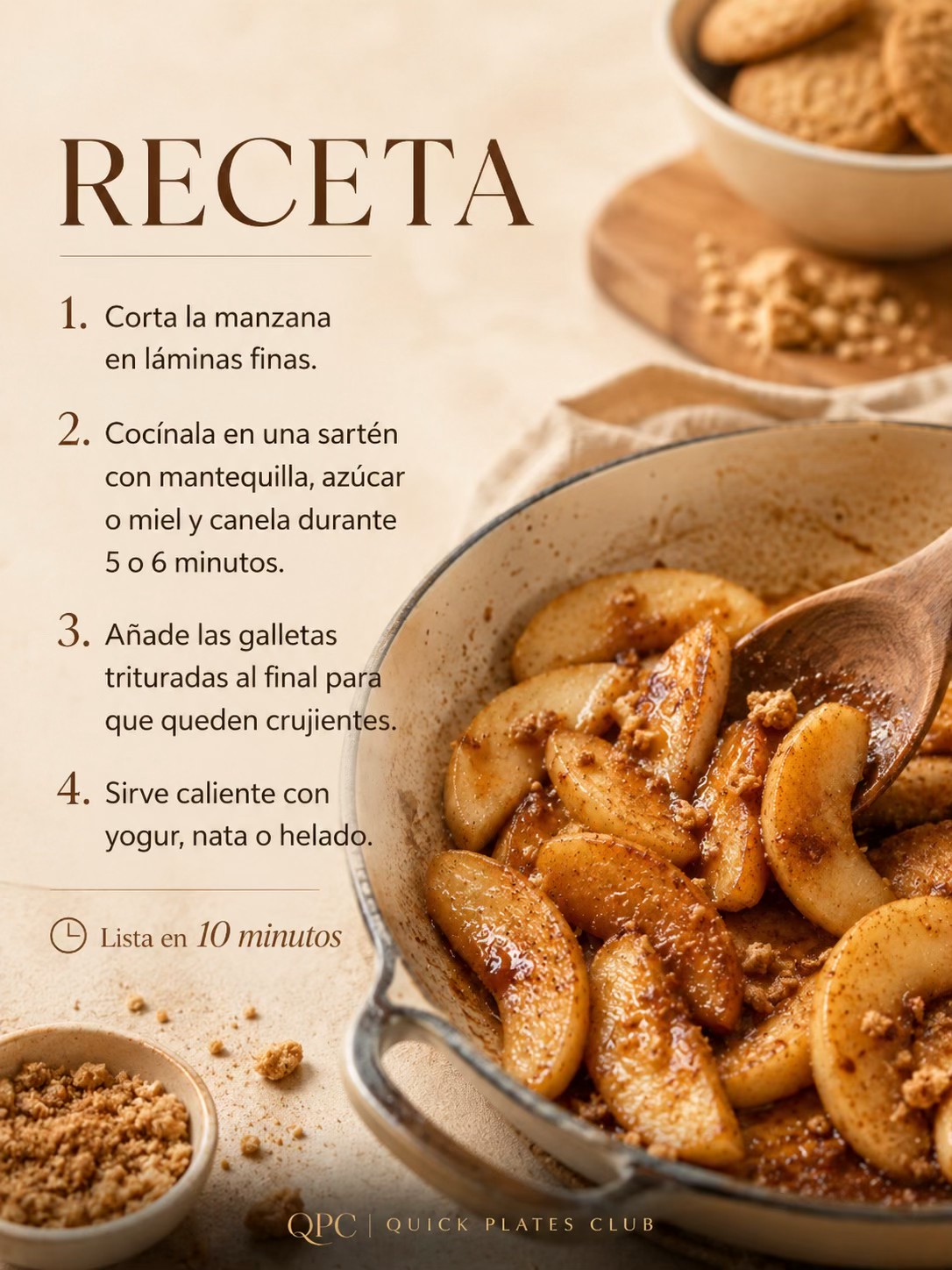 MANZANA CRUJIENTE EN 10 MINUTOS - ingredientes