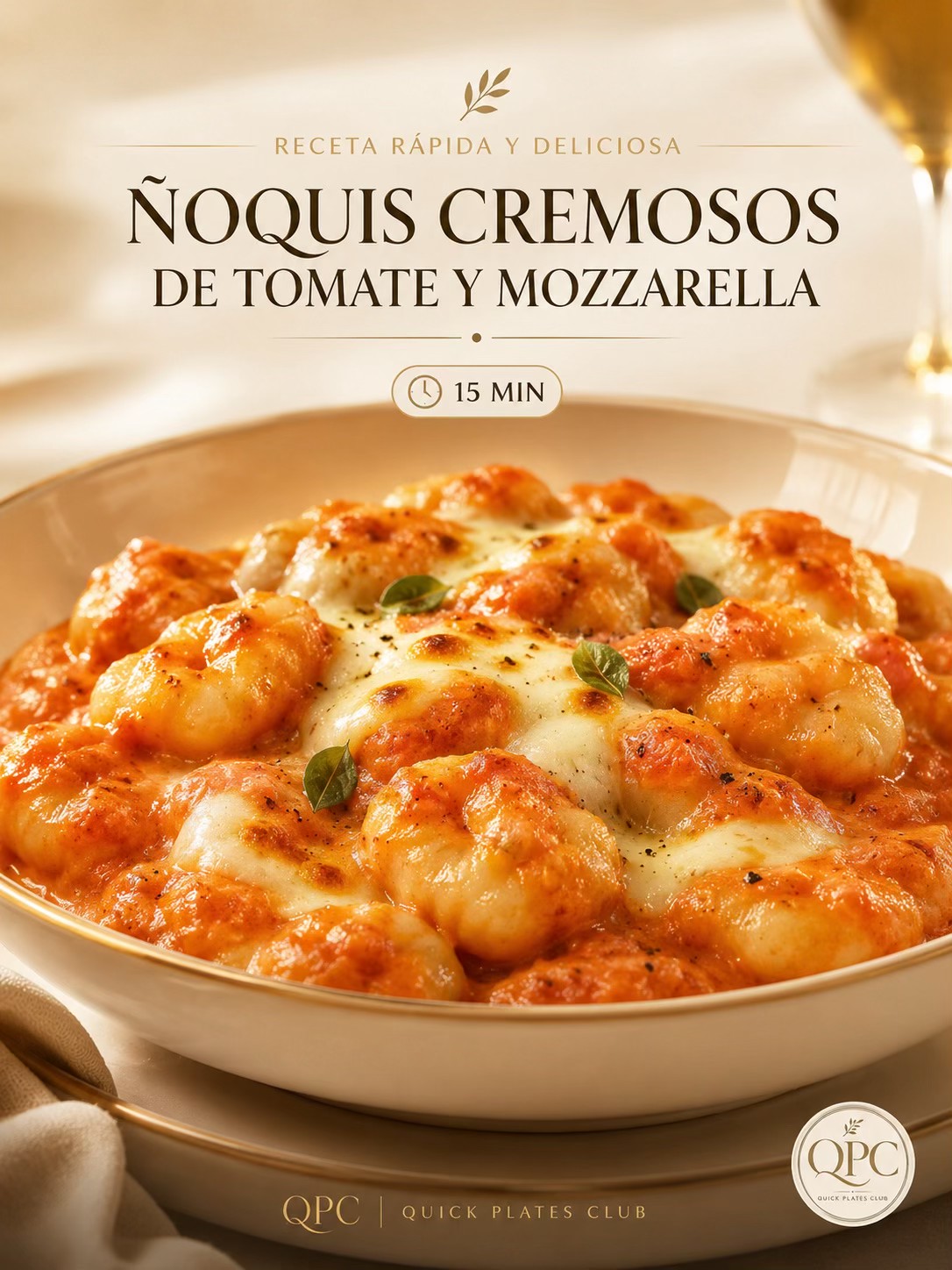 ÑOQUIS CREMOSOS DE TOMATE Y MOZZARELLA