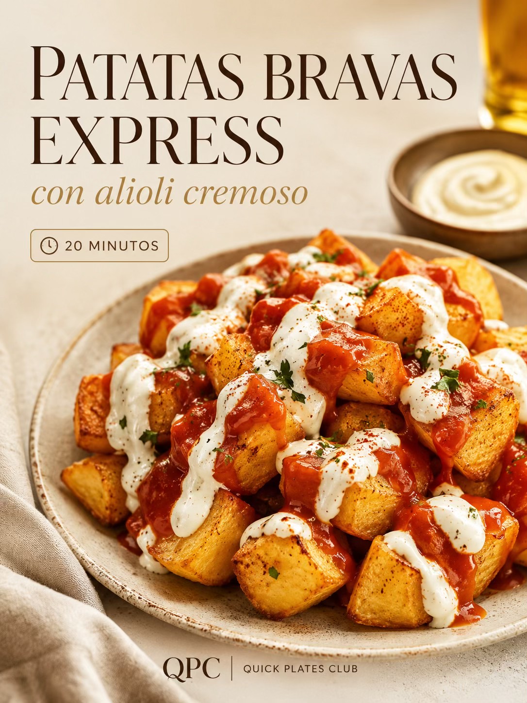 PATATAS BRAVAS EXPRESS CON ALIOLI CREMOSO