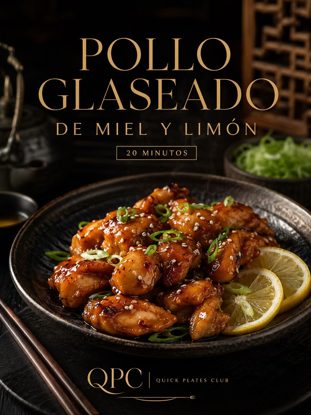 Pollo glaseado de miel y limón en 20 minutos