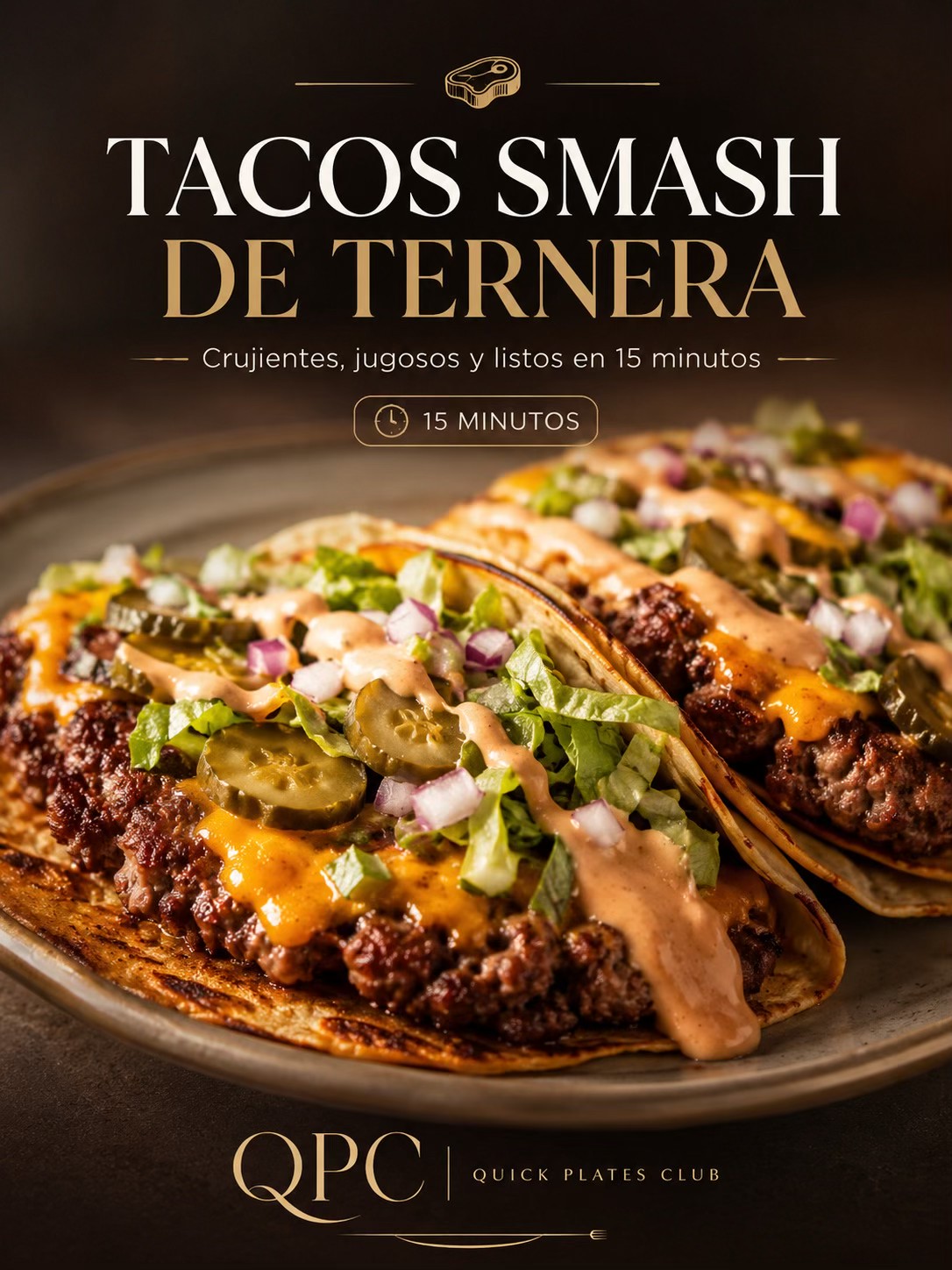 TACOS SMASH DE TERNERA CON SALSA ESPECIAL