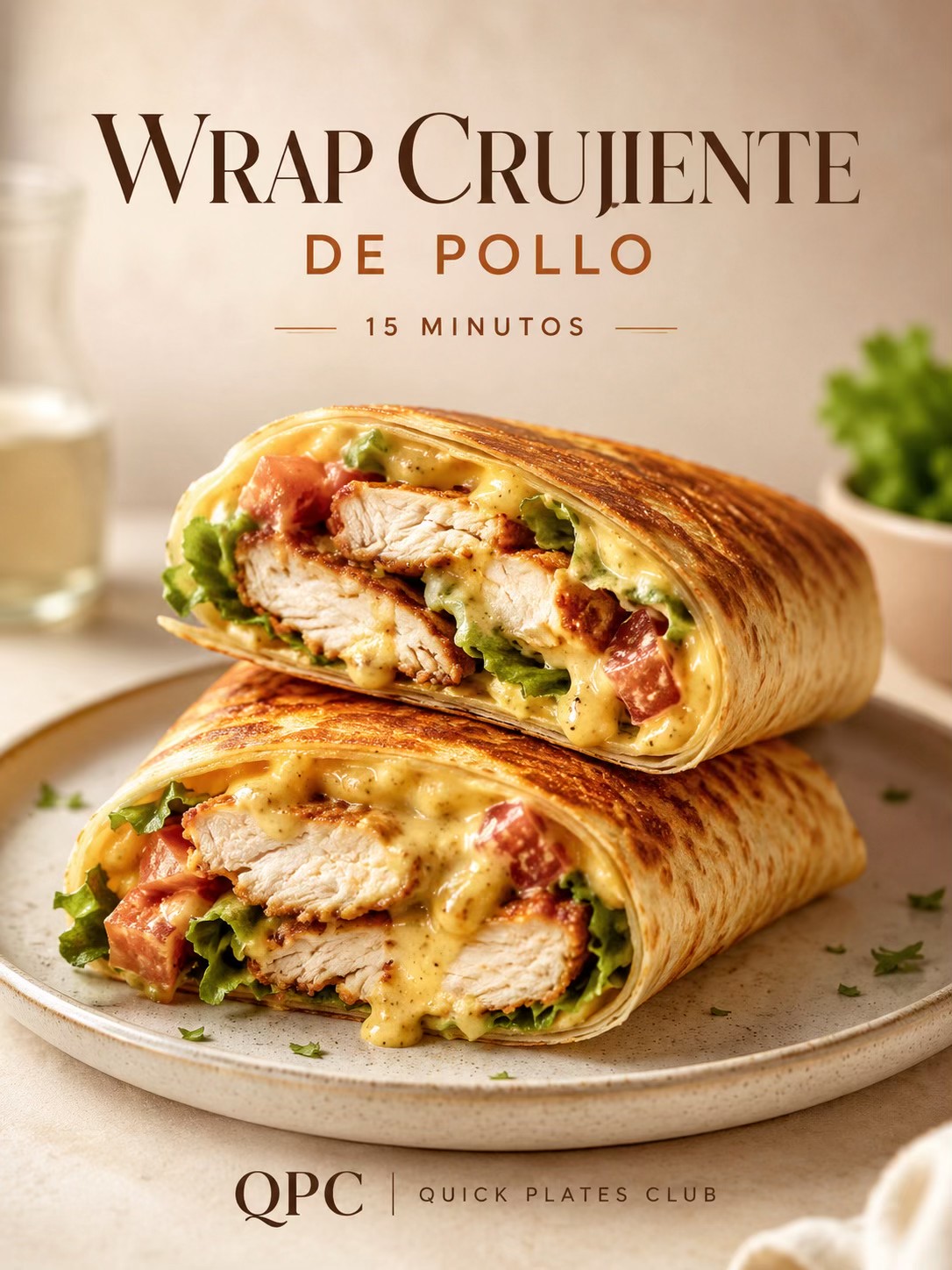 Wrap crujiente de pollo en 15 minutos